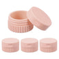 uxcell 4pcs Travel Containers for Toiletries, 0.68oz 20ml Small Silicone Cream Jars Leak-proof Travel Essentials with Lid for Cosmetic Body Skin Cream, Dark Pink - color: Dark Pink