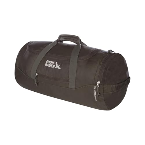 Eddie Bauer Stowaway Packable Duffel Bag | Travel | Foldable | Lightweight | Durable | Ripstop Polyester - color: Dark Forest