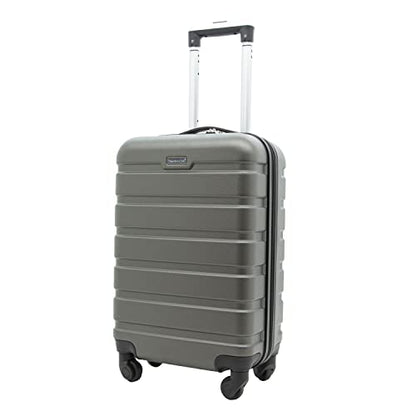 Travelers Club Harper Luggage, Charcoal, 20-Inch Carry-On - color: Charcoal, size: 22-Inch