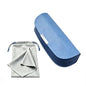 Glasses Case hard shell,3-in-1 Sunglasses Case & Eyeglass Case with Cleaning Cloth & Storage Pouch - color: Sky Blue