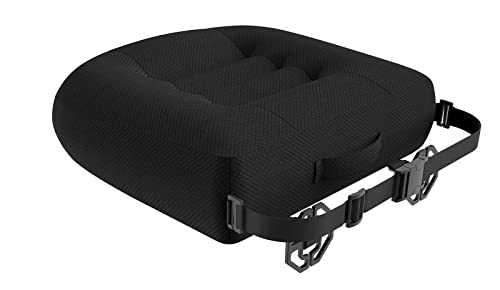Car Booster Seat Cushion, Chair Cushions, Comfort Seat Cushion Pillow for Office Chair/Car Seat, Butt, Tailbone, Back, Coccyx, Short People Adult Booster Chair Cushions Relief Pad - color: Solid Black Regular