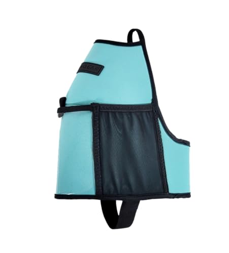 Half-Gallon Fitness Hydration Cover | Neoprene Insulated Cooling & Portable Gym Water Bottle Carrier | CASE with Storage Pockets - color: Aqua