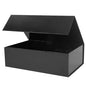 Aimyoo Black Gift Box, 13.8x9x4.3 in Presents Box with Lids Magnetic Closure Rectangle Collapsible for Groomsman Proposal Box, Wedding, Birthday Gift Packging 1 Pack - color: Black, size: 1 count (Pack of 1)