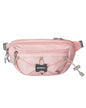WATERFLY Lightweight Small Fanny Pack: 1.5L Mini Slim Crossbody Waist Belt Hip Bag with RFID Blocking, Anti-Theft & Water Resistant Pouch for Women Men Travel Hiking Running Walking EDC - color: Pink
