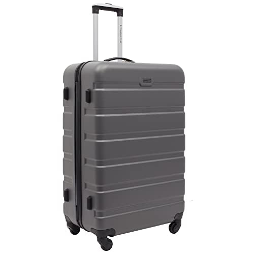 Travelers Club Harper Luggage, Charcoal, 2 Piece Set - color: Charcoal, size: 2-Piece Set (28-Inch & 20-Inch)