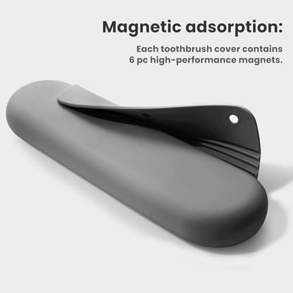 Silicone Electric Toothbrush Travel Case, Manual Toothbrush Travel Cover for Men and Women,Toothbrush Holder for Travel,Gym and More, Fits Most Manual and Electric Toothbrushes - Gray - color: Gray