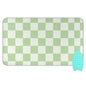 Checkered Mint Green White Plaid Ironing Mat for Table top Portable Ironing Pad Blanket for Washer Dryer Countertop Travel - color: Checkered Mint Green White Plaid
