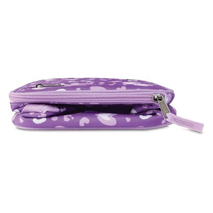 PackIt Freezable Classic Lunch Box, Leopard Hearts Purple, Built with EcoFreeze Technology, Collapsible, Reusable, Zip Closure With Front Pocket and Buckle Handle, Designed for Fresh Lunch On the Go - color: Leopard Hearts Purple