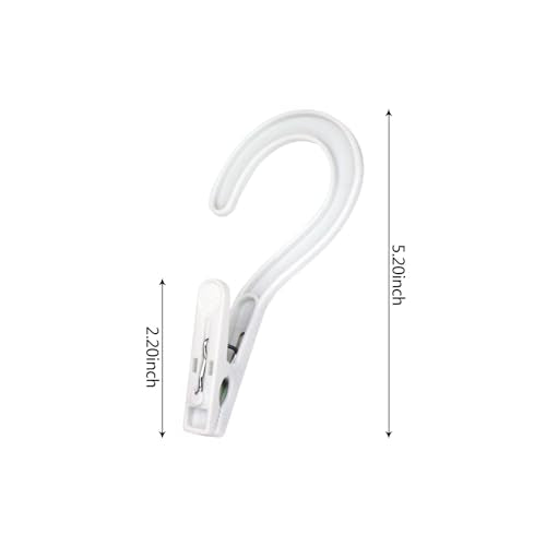 Laundry Hooks Boot Hangers Plastic Clothes Pins Hanger Clips for Bathroom Travel Portable White (24Pcs) - color: White 24pcs