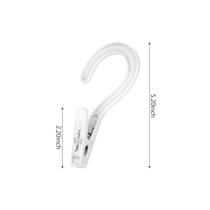 Laundry Hooks Boot Hangers Plastic Clothes Pins Hanger Clips for Bathroom Travel Portable White (24Pcs) - color: White 24pcs