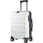 KROSER Hardside Expandable Carry On Luggage with Spinner Wheels & Built-in TSA Lock, Durable Suitcase Rolling Luggage with USB Port, Carry-On 20-Inch, White - color: White