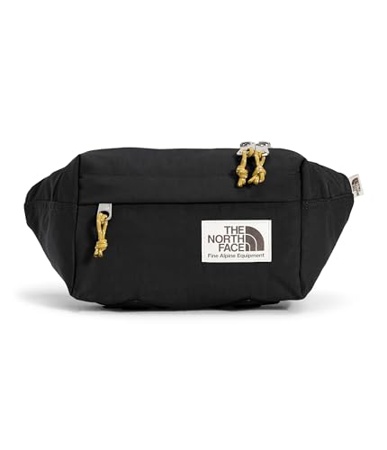 THE NORTH FACE Berkeley Lumbar Bag | Water-repellent Fanny Pack for Men & Women, External Pocket & Adjustable Strap - color: TNF Black/Mineral Gold-NPF
