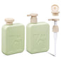 Travel Pump Bottles, Refillable Plastic Empty Squeeze Bottle with Flip Caps, Leak-Proof Dispenser Lotion Container for Shampoo, Soap, Toiletries for Vacation, Gym, Home(2 Pack, 11oz/330ml)