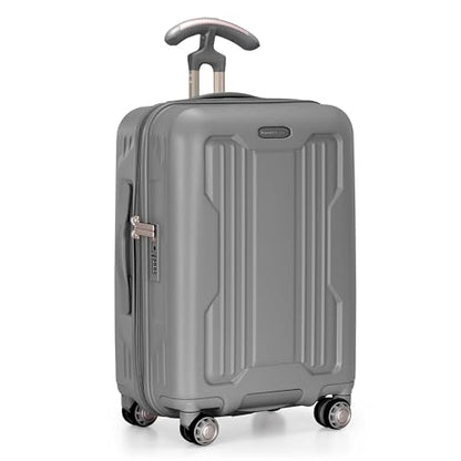Traveler's Choice Ultimax II Polycarbonate Hardside Luggage with Spinner Wheels, Slate Gray, 21-Inch Carry-On - color: Slate Gray, size: 21-Inch Carry-On