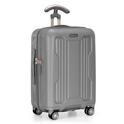 Traveler's Choice Ultimax II Polycarbonate Hardside Luggage with Spinner Wheels, Slate Gray, 21-Inch Carry-On - color: Slate Gray, size: 21-Inch Carry-On