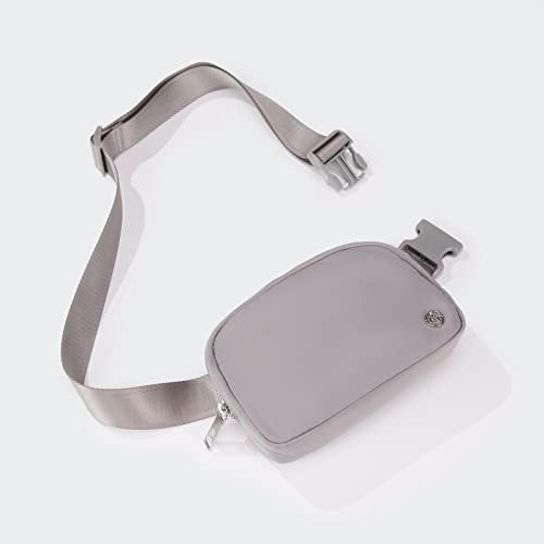 Pander Belt Bag for Women, Fashion Waist Packs, Crossbody Bags with Adjustable Strap (Light Grey). - color: Light Grey