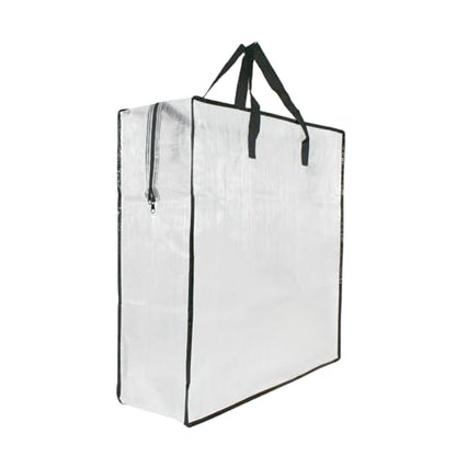 Clear Storage Bags with Zipper and Handles, Blanket Bags For Closet Storage, Moving and Packing Supplies for College, Underbed Storage Organizer for Clothes Pillow Bedding Christmas Wreath - style: Middle zipper