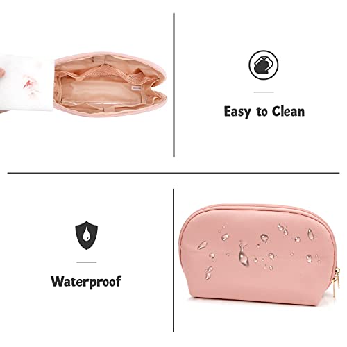 Ethereal Large Cosmetic Pouch, Lightweight Makeup Bag for Purse, Travel Zipper Pouch, Makeup Accessories Organizer, Pink - color: 11-pink