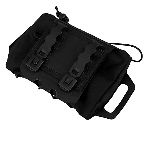 SABADO Rapid/Quick Deploy First Aid Kit Pack Tactical IFAK Pouch Two-Piece System Med Roll Carrier Hypalon Handle Outdoor Sport Hunting Bag - color: Black-87