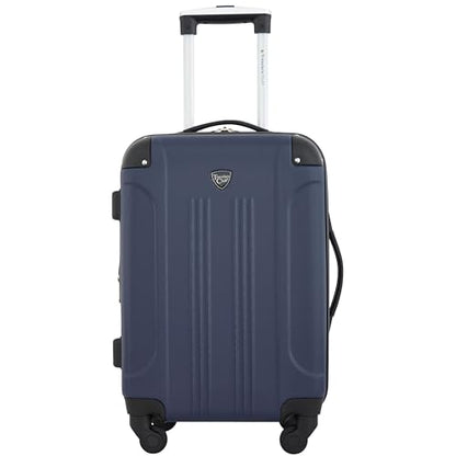 Travelers Club Chicago Hardside Expandable Spinner Luggage, Navy Blue, 3 Piece Set - color: Navy Blue, size: 3 Piece Set