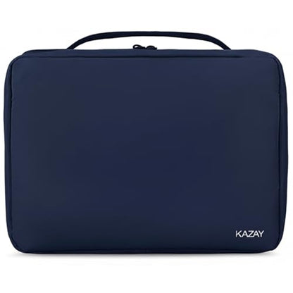 KAZAY Hanging Toiletry Bag with TSA Approved Detachable Pouch, Compact Travel Size Bag, Travel Toiletry Bag, Water Resistant, Premium Nylon, Travel Size Toiletries, Cosmetic Bag, Makeup Bag (Navy) - color: Navy