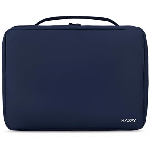 KAZAY Hanging Toiletry Bag with TSA Approved Detachable Pouch, Compact Travel Size Bag, Travel Toiletry Bag, Water Resistant, Premium Nylon, Travel Size Toiletries, Cosmetic Bag, Makeup Bag (Navy) - color: Navy