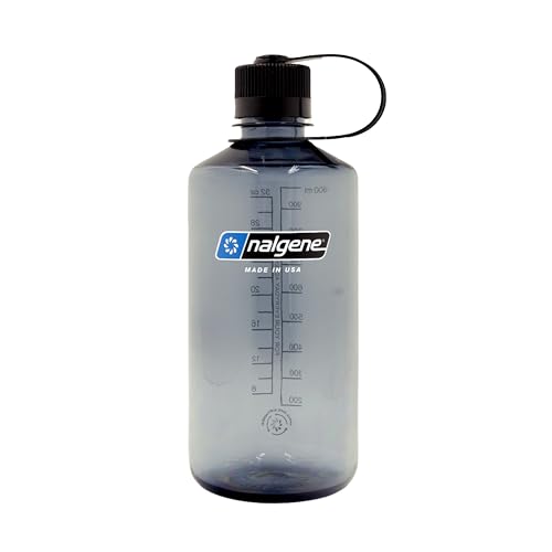 Nalgene 32 oz Narrow Mouth Water Bottle | BPA-Free, Durable & Leak Proof, Lightweight Bottle for Hiking, Gym & Travel, Grey - color: Grey, size: 32 Ounces