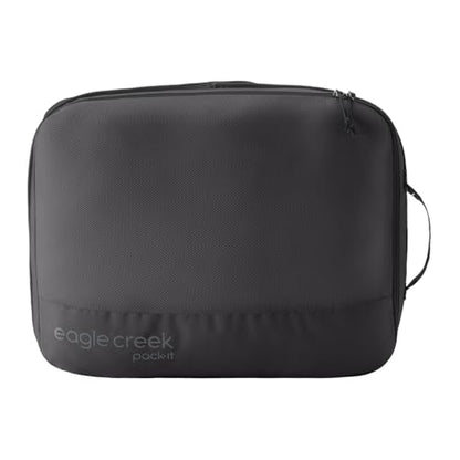 Eagle Creek Pack-It Reveal Expansion Cube - Adjustable Storage Expansion Cube for Travel - Durable Compression Zipper - Water-Resistant - Sustainable - Large - Black - color: Black