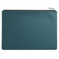 PU Leather A4 File Folder Zipper Document Holder Envelope Folder Case for Receipt Contract (Haze Blue) - color: Haze Blue