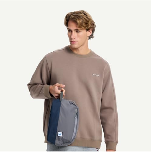 Travel Toiletry Bag 8L, Large Packing Cube with Waterproof TPU Wet/Dry Compartment - color: Ash Grey, size: 8L