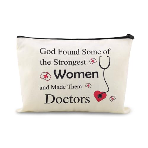 Female Doctor Bag Pouch for Doctors Mothers Day Gifts Funny Medical Themed Zipper Makeup Bag for Women Physicians Dentist Travel Toiletry Storage Organizer Doctor Nurse Weeks Thank You Gift - color: Female Doctor