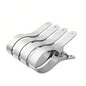 4 PCS Extra Large Beach Towel Clips,5.1 Inches Heavy Duty Aluminum Alloy + Stainless Steel Clip for Chairs,2.95 Inch Opening,Portable Windproof Cruise Ship Essentials,for Laundry,Camping and Travel - color: Silver