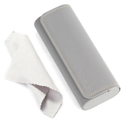 RayLove Hard Shell Glasses Case, Lightweight Leather Eyeglass Case, Travel-Friendly Sunglasses Protector for Men & Women - color: Grey