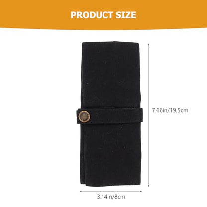 GALPADA Canvas Folding Watch Storage Bag, Travel Watch Organizer Pouch with Multifunctional Roll-up Design, Portable Foldable Jewelry Reel Packing Case for Men and Women