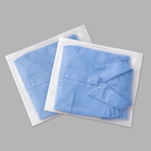 14x12 Inch Frosted Zipper Bags for Clothes, 25pcs Shipping Bags without Vent Holes for Packaging T-Shirt Swimsuit Bikini Bathing Suit Plastic for Small Business 3 Mil - size: 25Pcs-14x12 Inch