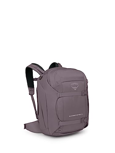 Osprey Sojourn Porter 30L Travel Backpack - Carry-On Compliant Luggage with StraightJacket Compression and Padded Laptop Sleeve - Durable Pack for International or Urban Travel, Graphite Purple - color: Graphite Purple, size: 30L