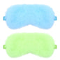 2 Pcs Plush Leopard Eye Mask Soft Sleeping Blindfold Eye Cover Comfortable Furry Faux Fur Sleeping Mask Satin Nap Night Eyeshade Cover for Women Men Gift (Green, Blue) - color: Green&blue