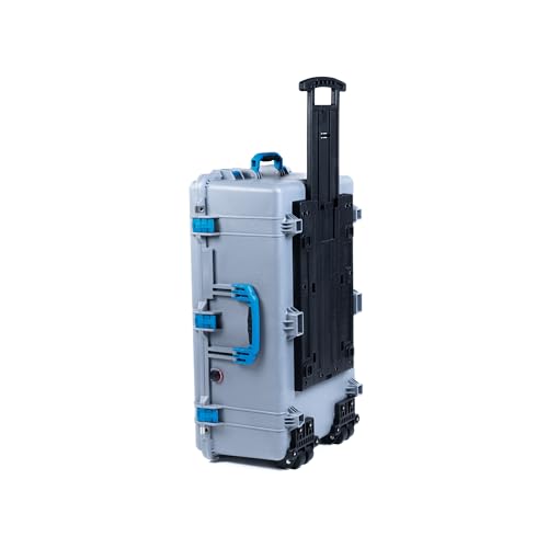 Silver Pelican 1650 Large Case - Comes with Pick & Pluck Foam - Blue Handles & Latches. - color: Blue Handles & Latches