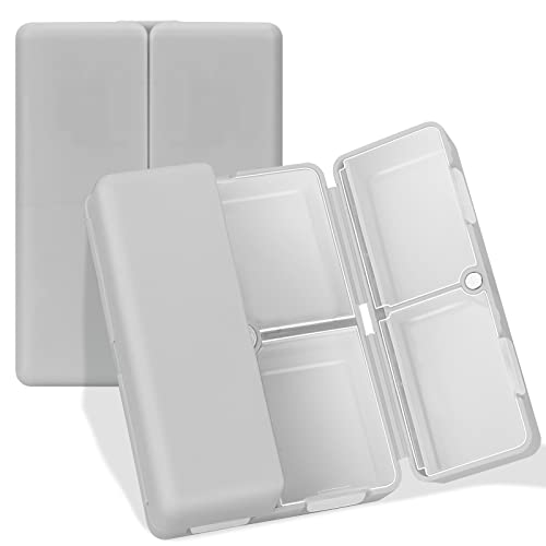 FYY Daily Pill Organizer, 7 Compartments Portable Pill Case Travel Pill Organizer,[Folding Design] Pill Box for Purse Pocket to Hold Vitamins,Cod Liver Oil,Supplements and Medication-Grey - color: Grey, size: Small (1 Piece)