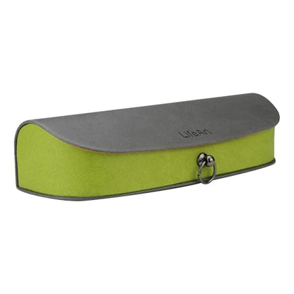LifeArt Eyeglass Case Hard Shell, Portable Sunglass Case, Fashionable PU Leather Eyeglass Case, Lightweight - color: Banyuan_dark Grey