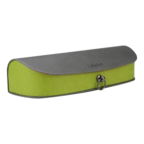 LifeArt Eyeglass Case Hard Shell, Portable Sunglass Case, Fashionable PU Leather Eyeglass Case, Lightweight - color: Banyuan_dark Grey