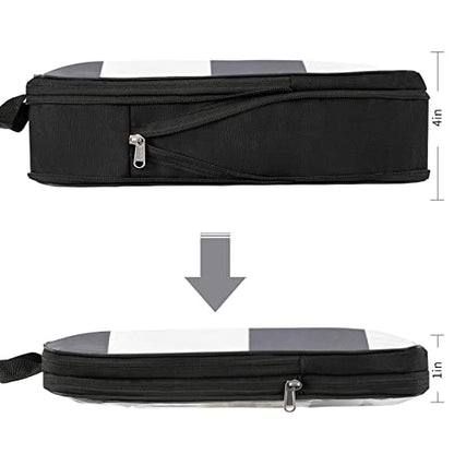 BAGAIL Transparent Compression Packing Cubes, Clear and Visible Travel Packing Organizer for backpack and suitcase