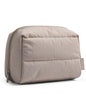 BAGSMART Puffy Makeup Bag, Wide Opening Cosmetic Organizer, Soft Water-Resistant Travel Toiletry Pouch for Women for Purse, Compact & Spacious - color: 02-Camel
