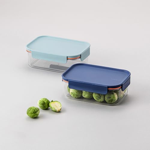 LocknLock Tritan Plastic Bisfree Modular Plus Food Storage Container Set, Lunch, Meal Prep, Stackable, BPA-Free, Leakproof, Freezer-Safe, 10 Pieces, 5 Boxes and 5 Lids, Navy, 910ml - color: Mint, size: 10 set (5 containers & 5 Lids), 910 ml