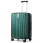 Hanke 24 Inch Expandable Checked Luggage Lightweight PC Hard Shell Luggage Suitcases with Wheels Travel Luggage Rolling Large Suitcase Travel Luggage Bag for Go to University.(Blackish Green) - color: Blackish Green, size: Expandable 24 Inch