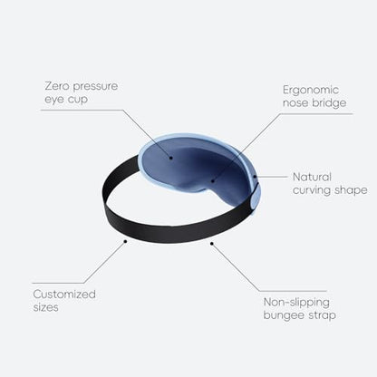 urnexttour Neck Pillow for Travel Memory Foam Design Models Pillows with Zero Eye Pressure 3D Eye Mask and Compact Bag Traveling Essentials Plane Car Flight Rest Sleeping Use Adult, Blue - color: Blue