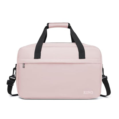 Kono Travel Duffel 20L Under Seat Carry-On Sports Tote Gym Weekender Overnight Bag - 15.75"x9.84"x7.87" Pink - color: Pink, size: M(15.75in x 9.84in x 7.87in)-20L