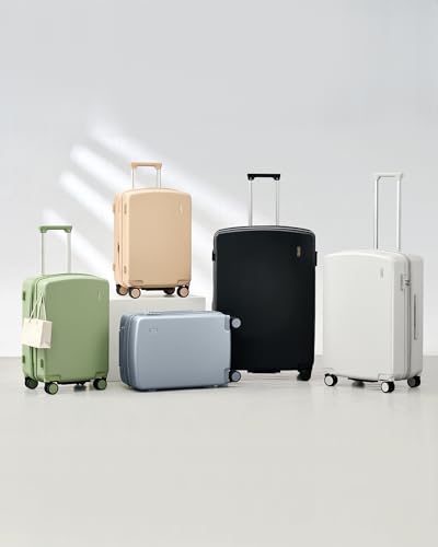 Hanke Expandable Luggage Sets 2 Piece, 20 Inch and 28 Inch Luggage Sets with Spinner Wheels, Durable PC Hard Shell Rolling Suitcase with TSA Lock for Travel (20/28 Inch, Smoke White) - color: Smoke White, size: Expandable 2-Piece Set(20/28)
