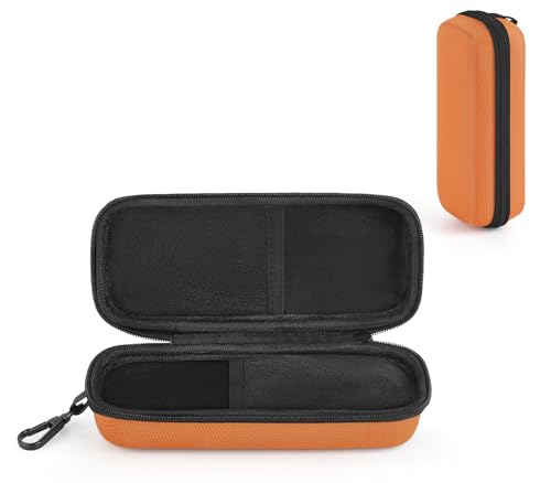 Mkono Double Eyeglasses Case, EVA Hard Shell Travel Sunglass Organizer with Zipper Closure Multiple Glasses Case for Travel - color: Orange