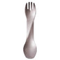 humangear GoBites Uno | Travel & Camping Utensils | Portable & Convertible Dining Ware | Multi-Functional Spork, Titanium - color: Titanium
